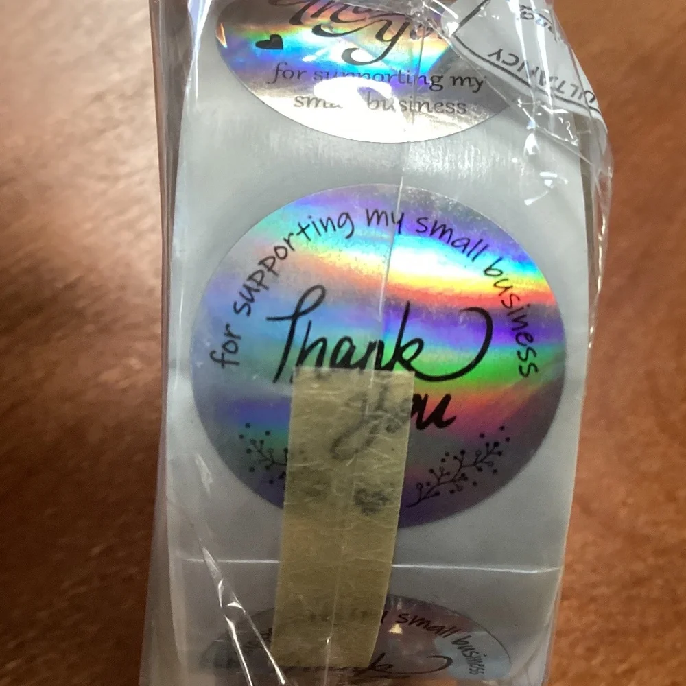 Thank You Stickers For Sale New 500 pieces/pack Waterproof labels 1” x 2.5 cm